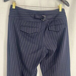 Express | 6R. Blue Pin Stripe Editor Pants